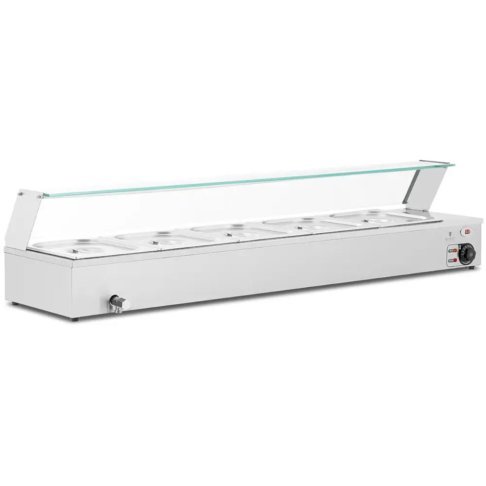 Varmeholdende Matvogn med Varmelampe 5 x Gn 1/2 2000 w