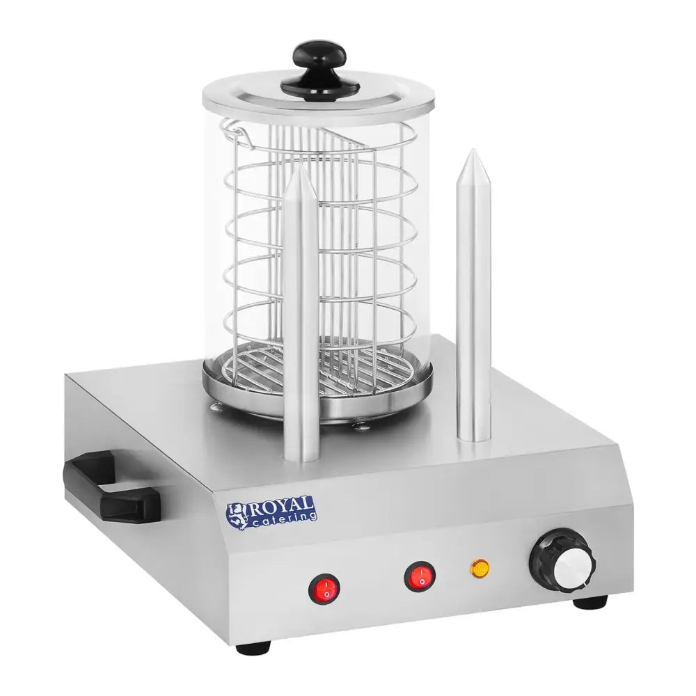 Varmeholder for 30 Pølser med Dampede Pølseboller - Royal Catering Rchw-350-2