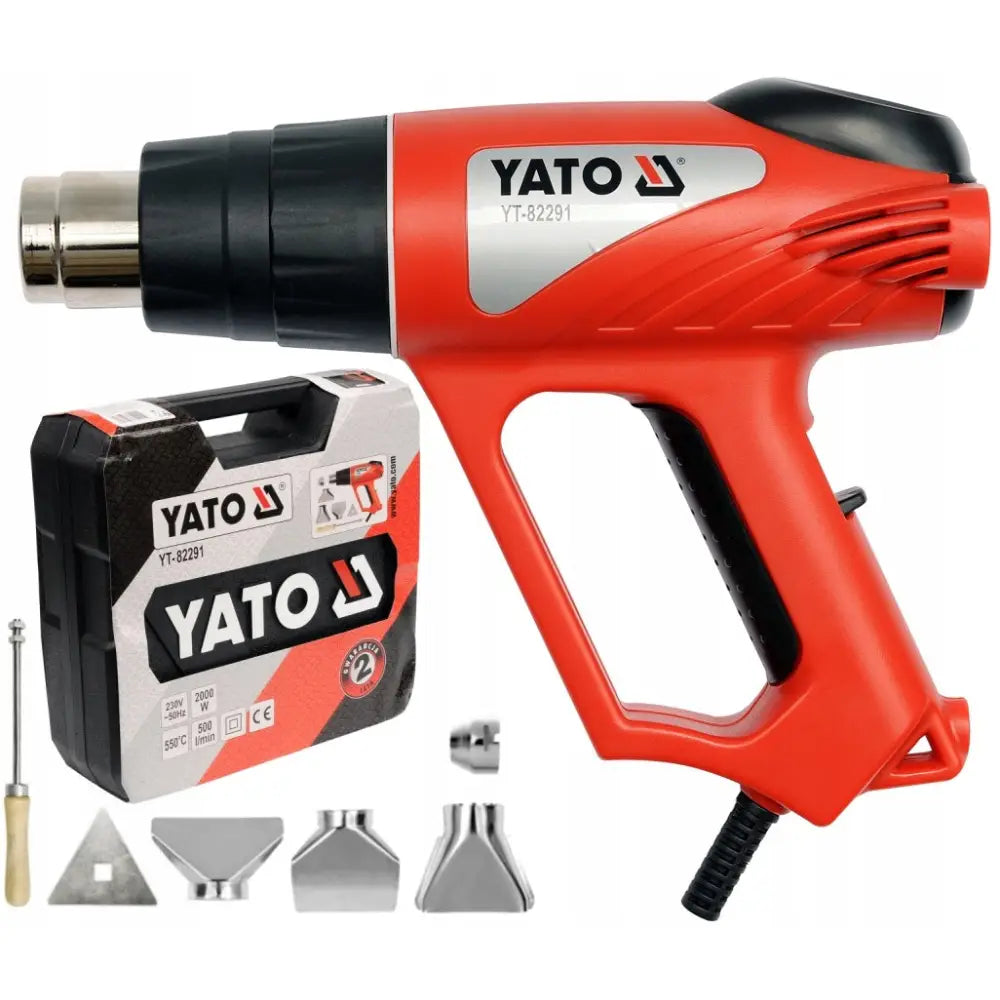 Varmluftspistol 2000w 350°c 550°c med Tilbehør fra Yato + dysene