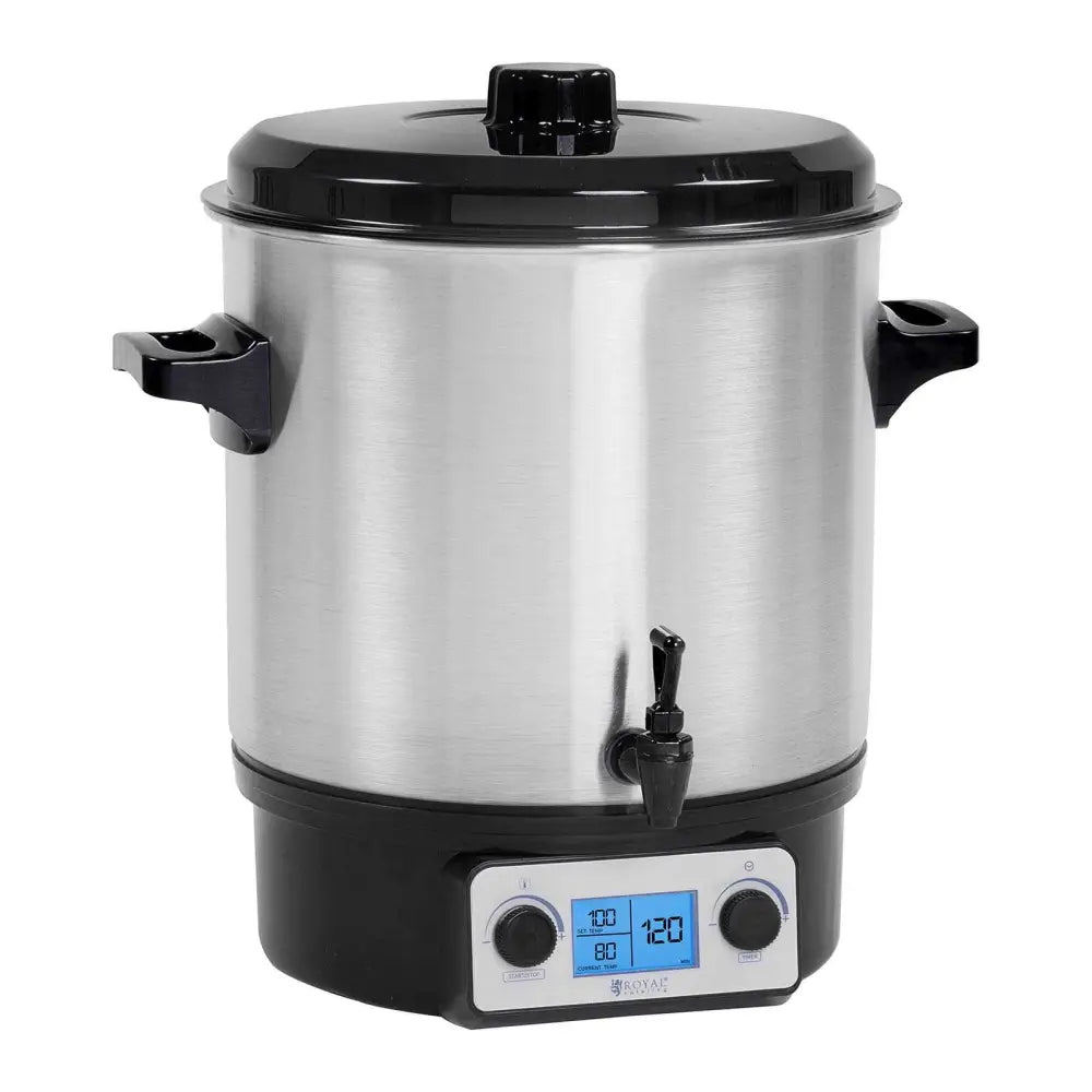 Varmtvannsvæskevarmer for Varm Gløgg med Lcd-timer Rustfritt Stål 2000w 27l