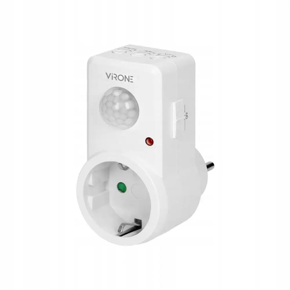 Veggkontakt Bevegelsessensor 120° Ip20 280w Schuko-versjon