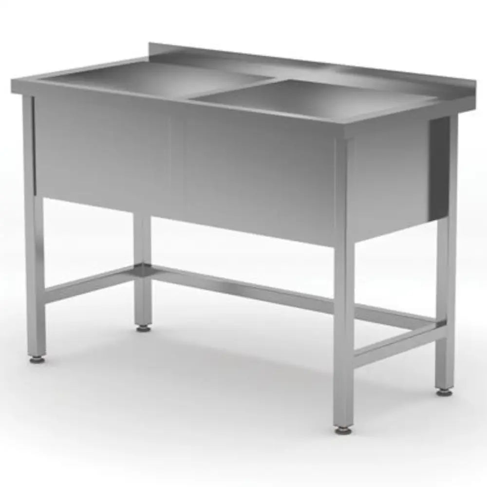Veggmontert Dobbelkum Stålvask 120x60x85 Cm - Hendi 813485