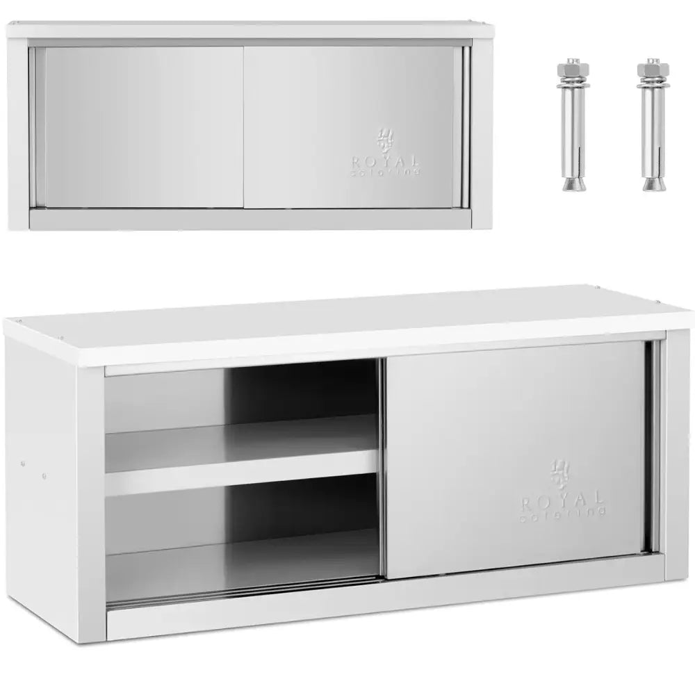Veggmontert Gastronomisk Skap med Skyvedører i Stål 130 Kg 120 x 40 x 50 Cm
