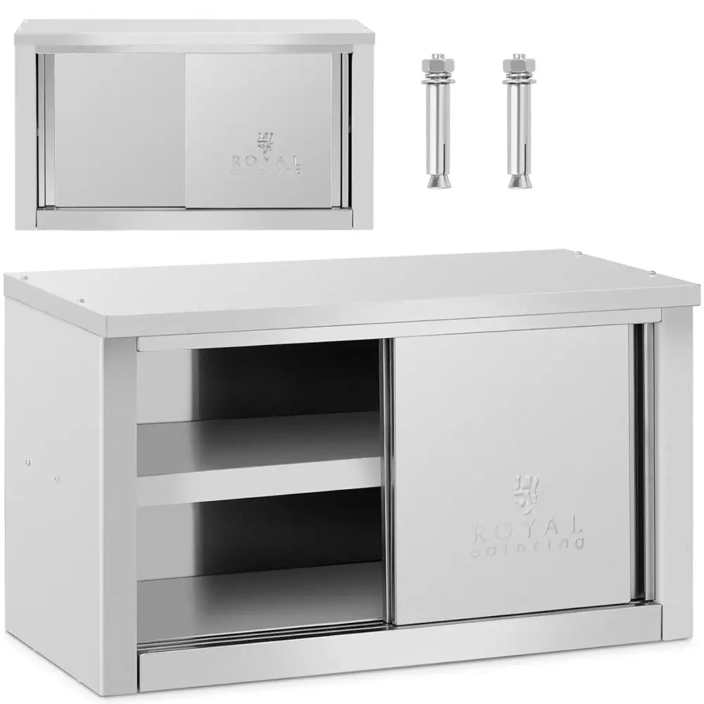 Veggmontert Gastronomisk Skap med Skyvedører i Stål 140 Kg 90 x 40 x 50 Cm
