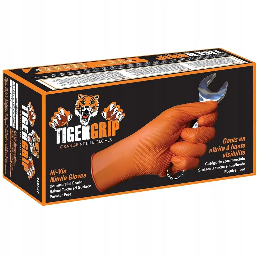 Verkstedshansker Mekanikk Tykke Tiger Grip Xl Nitrilhansker Sterke Tigergrip (90 Stk)