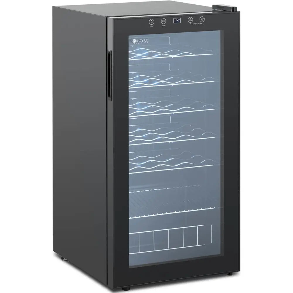 Vin-kjøler med Led 88 l Svart 28 Flasker Produsentkode: 1014886