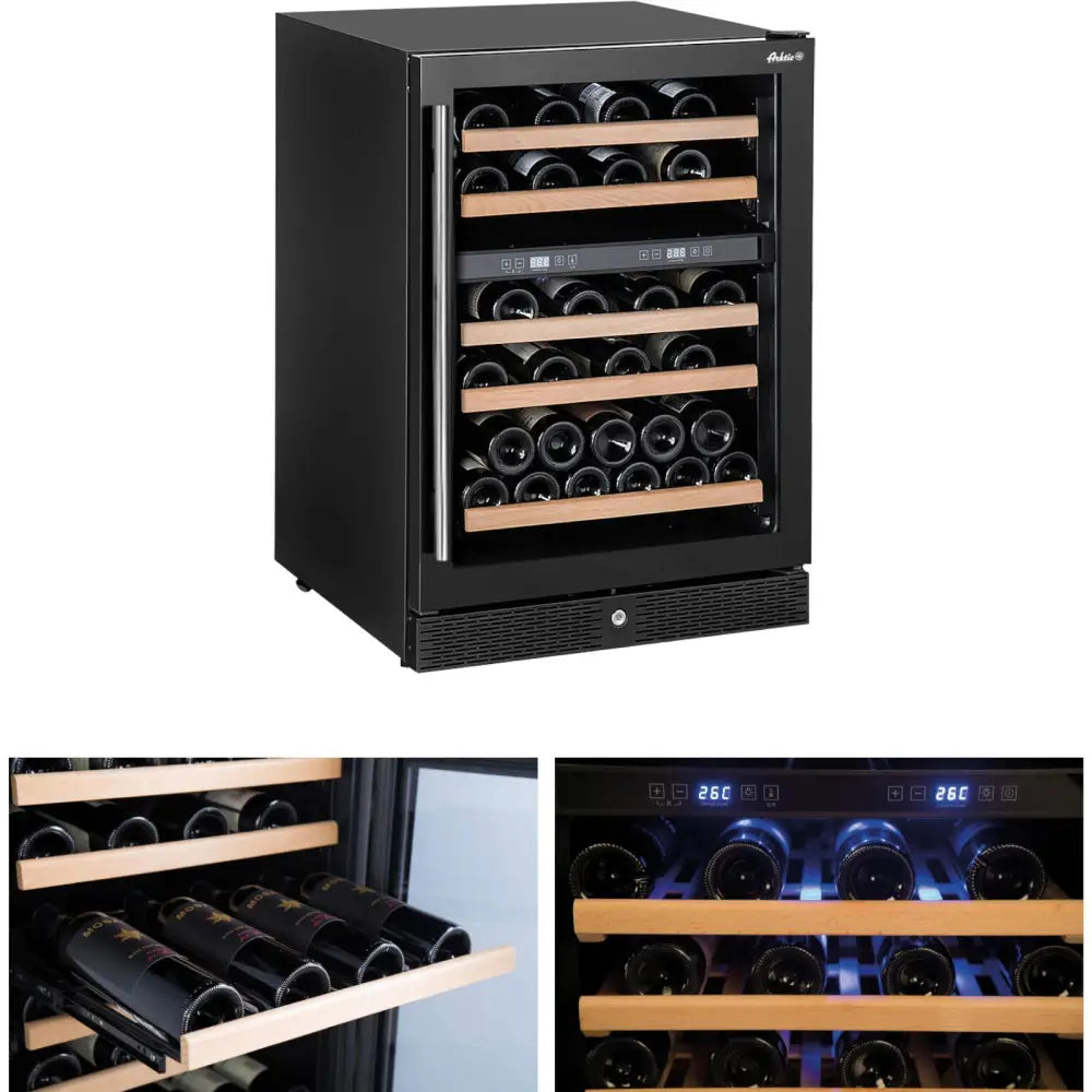 Vinskap med To Soner 5 Hyller 44 Flasker 155l Led