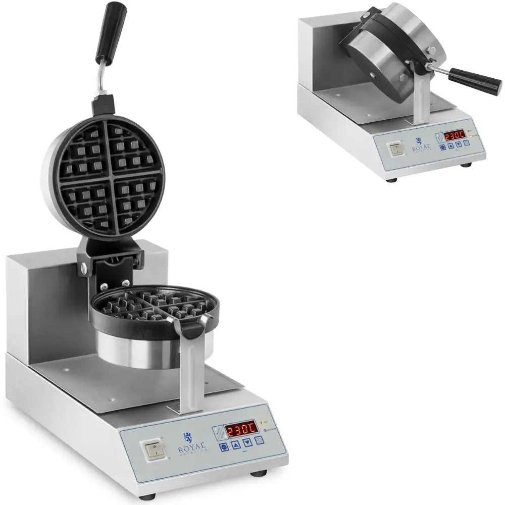Vrirbar Vaffeljern for Runde Kvart-goffer Diam. 18cm 1300w Rcwm-1300-re.