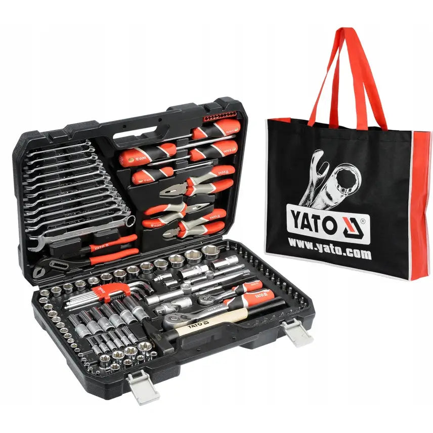 Yato Verktøysett med Skrallesett 1/4’’ 1/2’’ Komplett 122 Deler