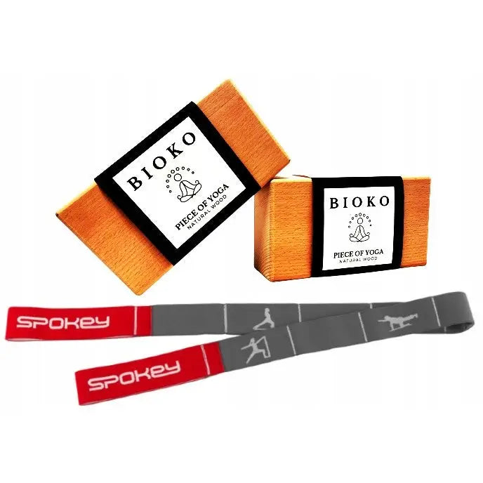 Yogaklosser X2 + Treningsstropp for Benstrekk Yoga Strap