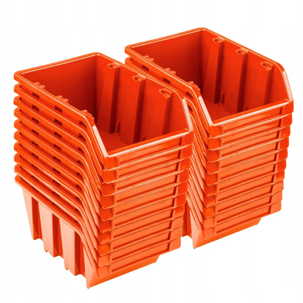 20x Stor Oppbevaringsboks 385 Mm Np16 Oransje