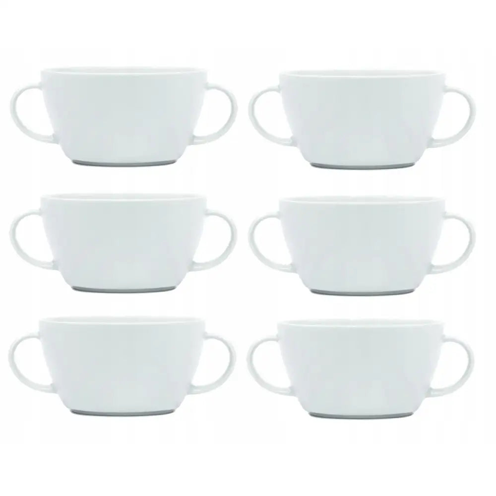 6 x Suppeskål 400 Ml Hvit