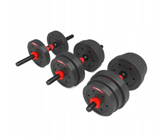 Vektsett med Stang og Hantler HMS 20 kg