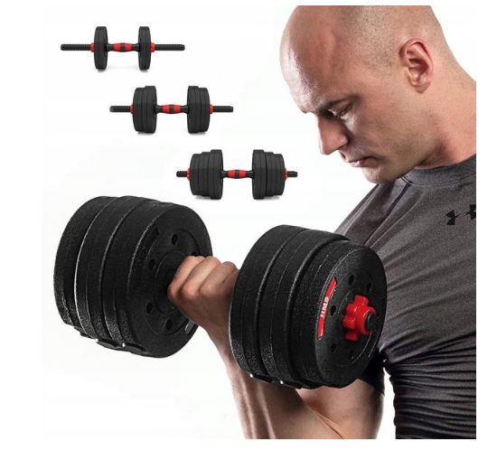 Vektsett med Stang og Hantler HMS 20 kg