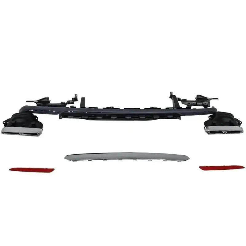 Air Diffuser Exhaust Muffler Tips Suitable for Mercedes S-class W222 (2013-06.2017) S65 Design Only Bumper Sport Paket