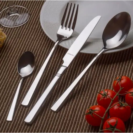 Amefa 48 Delers Bestikksett i Rustfritt Stål Dakota Sett med 2x24 Bestikk for 12 Personer + Bonus.