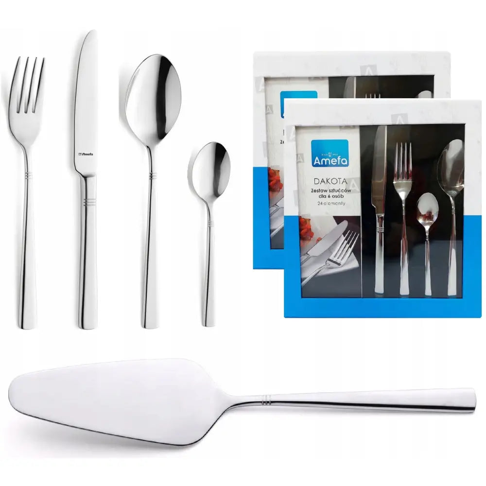 Amefa 48 Delers Bestikksett i Rustfritt Stål Dakota Sett med 2x24 Bestikk for 12 Personer + Bonus.