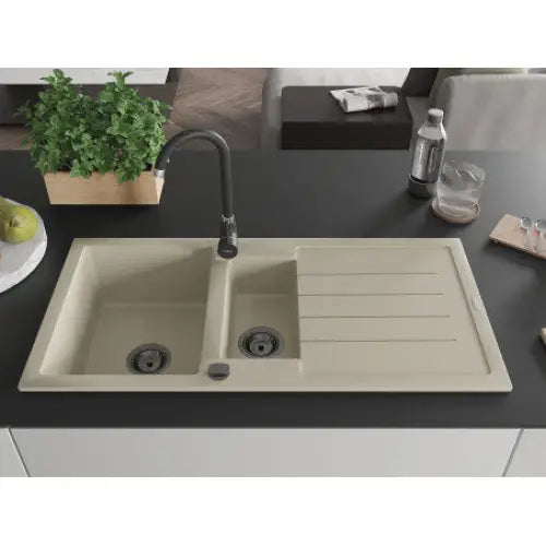 Andres Kjøkkenvask 1 1/2 Kum 1000x500 Mm Beige 6515101510-69-b