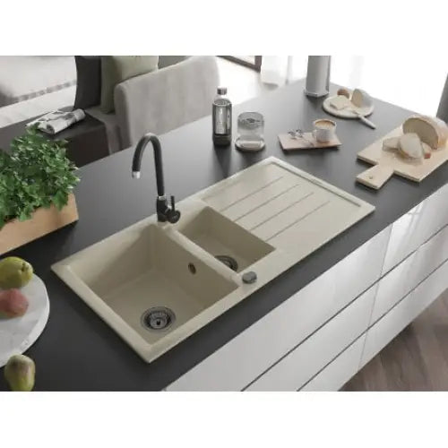 Andres Kjøkkenvask 1 1/2 Kum 1000x500 Mm Beige 6515101510-69-b