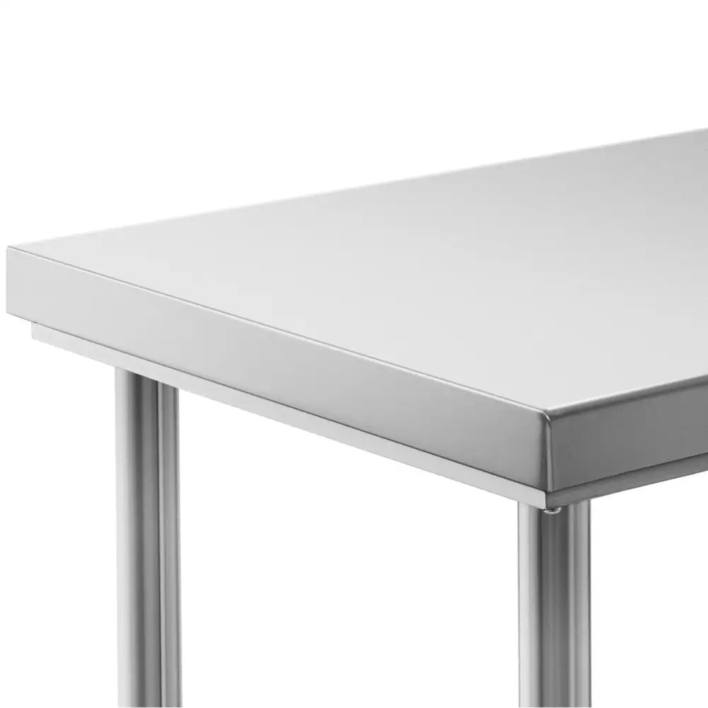 Arbeidsbenk i Rustfritt Stål med Sentral Hylle 100 x 70 Cm