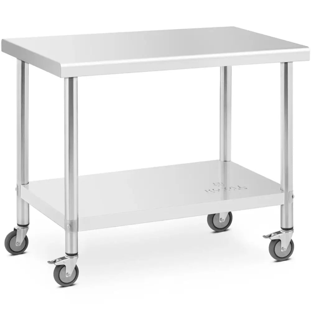 Arbeidsbenk med Sentralt Stålbord og Hjul 100 x 60 Cm