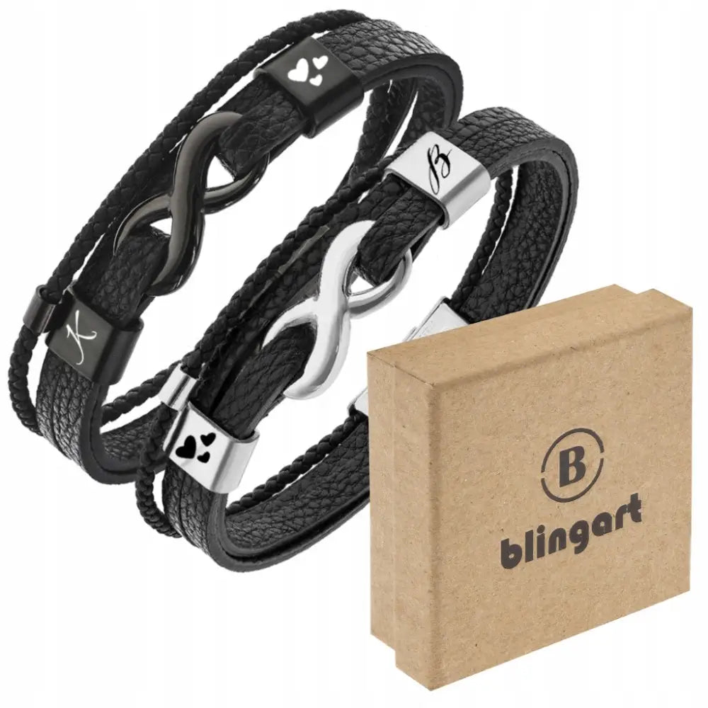 Armbånd Dame med Charms - Ekte Lær og 316l Stål