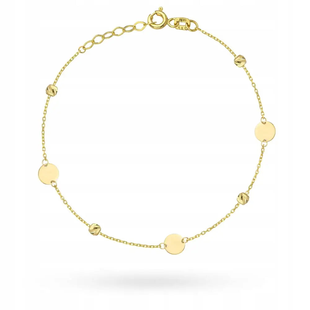 Armbånd Dame Gull med Charms - Justerbart 17 + 2cm