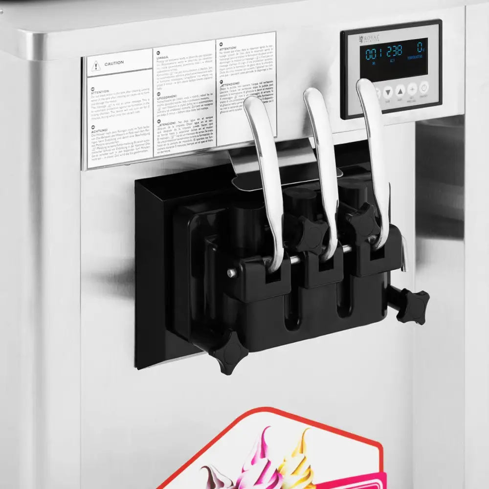 Automatisk Iskremmaskin 1550 w 23 L/t - 3 Smaker