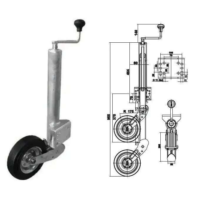 Automatisk Støttehjul for Tilhenger Knott Atk60
