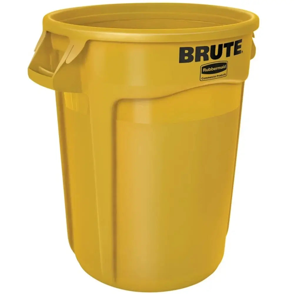 Avfall og Mat Industriell Avfallskurv Brute Round 121l - Gul