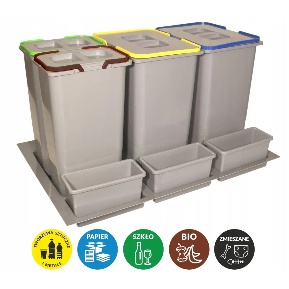 Avfallsorteringssett H-400 80 med 4 Kurver