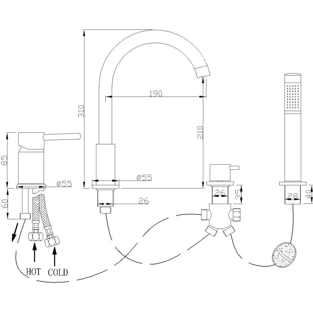 Badekarbatteri Krom S3