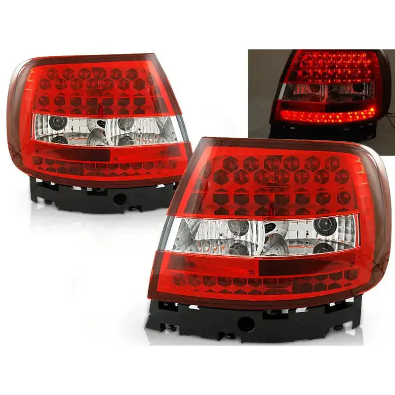Baklykter Audi A4 11.94-09.00 Red White Led