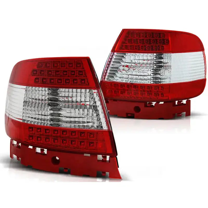 Baklykter Audi A4 11.94-09.00 Red White Led V2