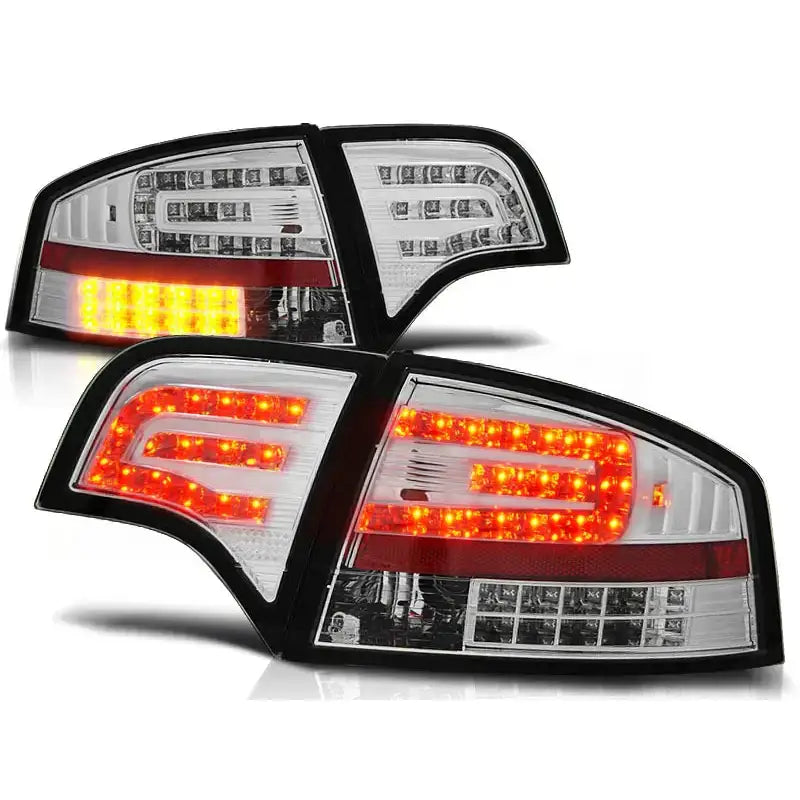 Baklykter Audi A4 B7 11.04-03.08 Sedan Chrome Led