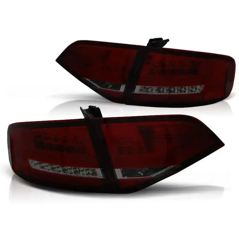 Baklykter Audi A4 B8 08-11 Sedan Red Smoke Led Bar