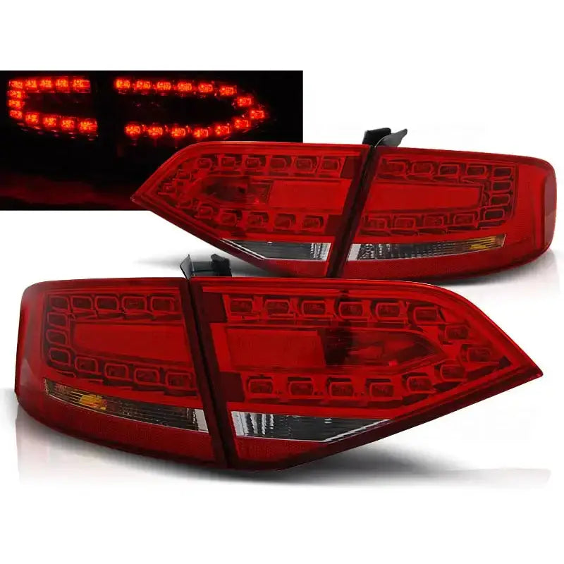 Baklykter Audi A4 B8 08-11 Sedan Red White Led