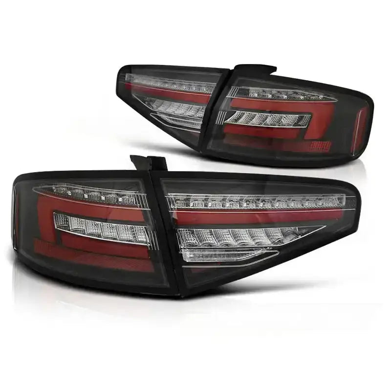 Baklykter Audi A4 B8 12-15 Sedan Oem Bulb Led Bar Black Seq
