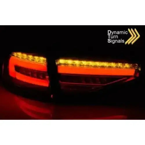 Baklykter Audi A4 B8 12-15 Sedan Oem Bulb Led Bar Red Smoke Seq