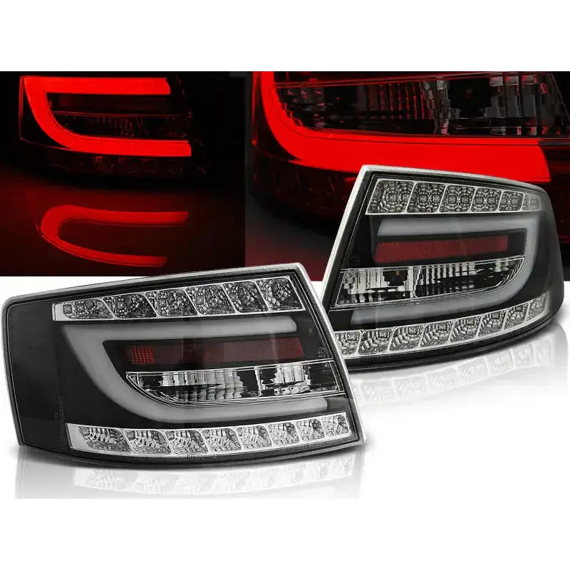 Baklykter Audi A6 C6 Sedan 04.04-08 Black Led 6pin