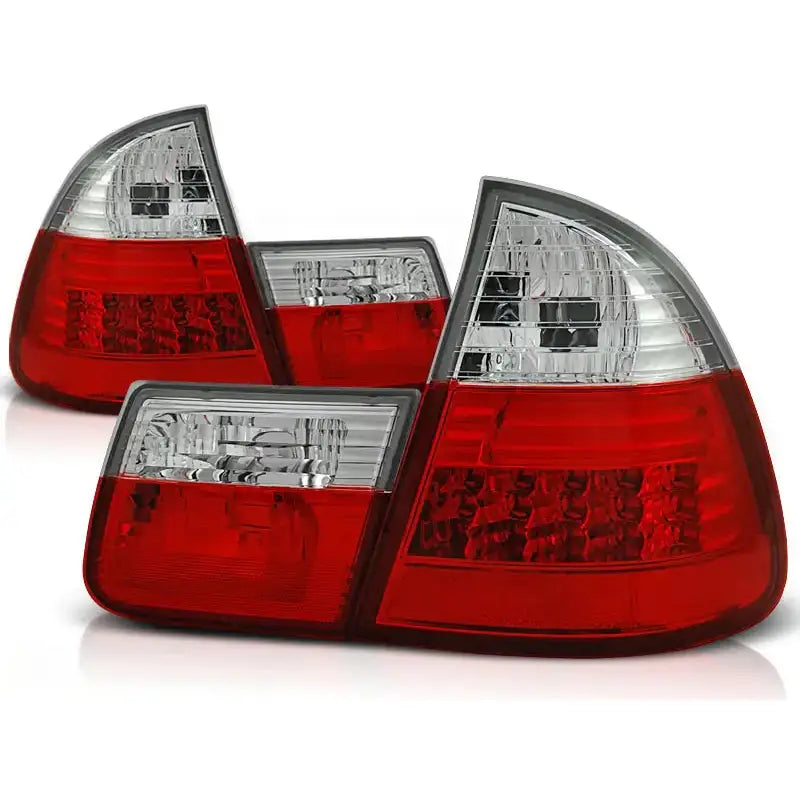 Baklykter Bmw E46 99-05 Red White Led Touring
