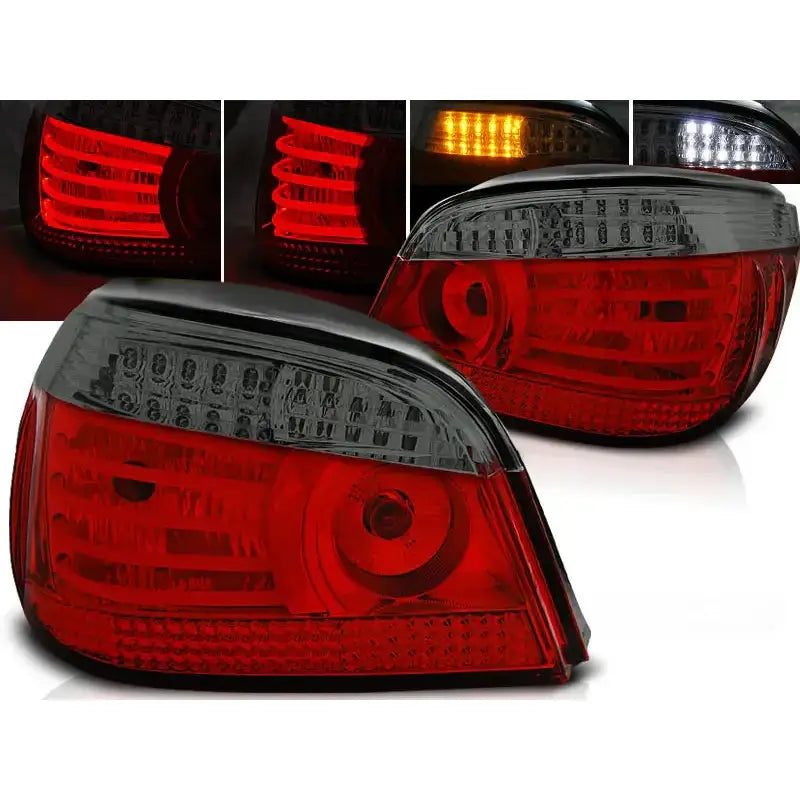 Baklykter Bmw E60 07.03-07 Red Smoke Led/bulbs
