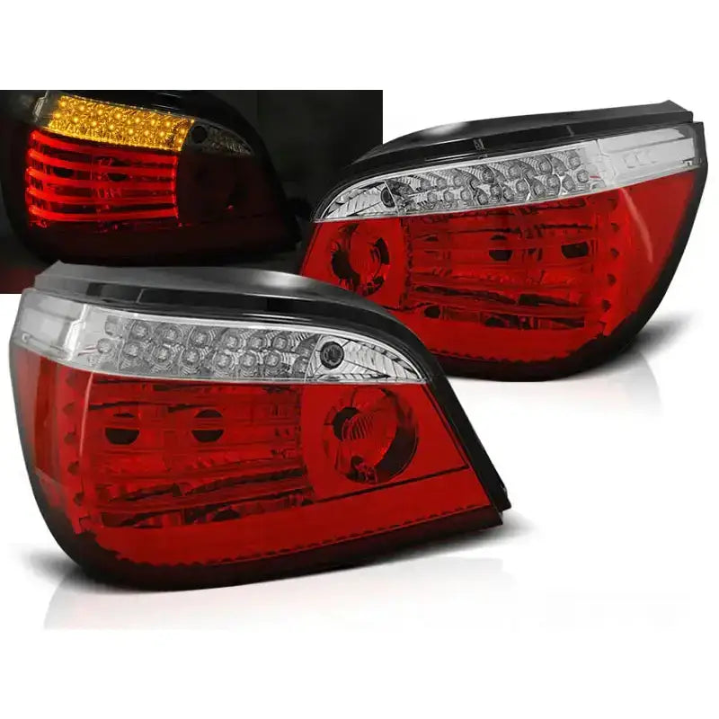 Baklykter Bmw E60 07.03-07 Red White Led Seq