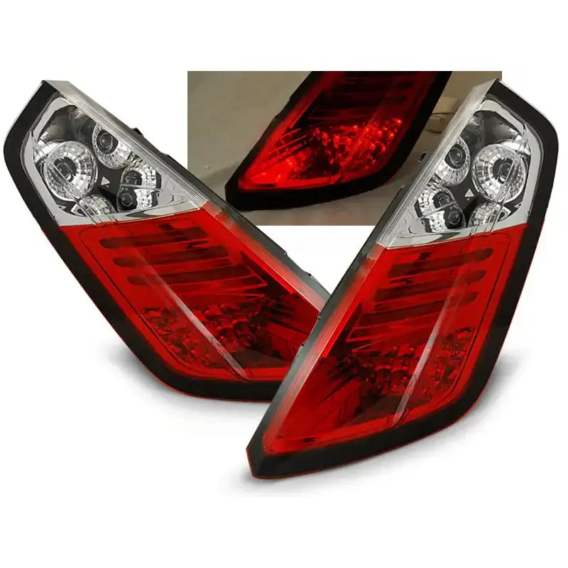 Baklykter Fiat Grande Punto 09.05-09 Red White Led