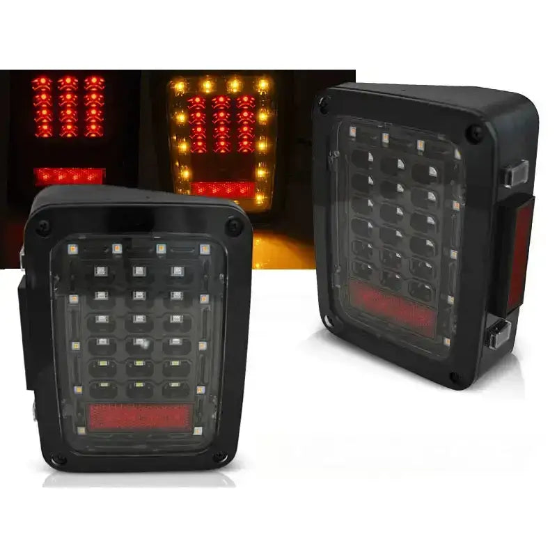 Baklykter Jeep Wrangler Jk 07-18 Led Black