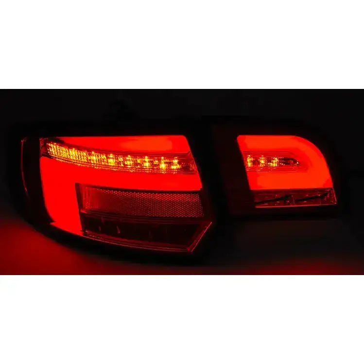 Baklykter Led Bar Red Tail Lights Black Seq - Audi A3 8p 5d Sportback 03-08