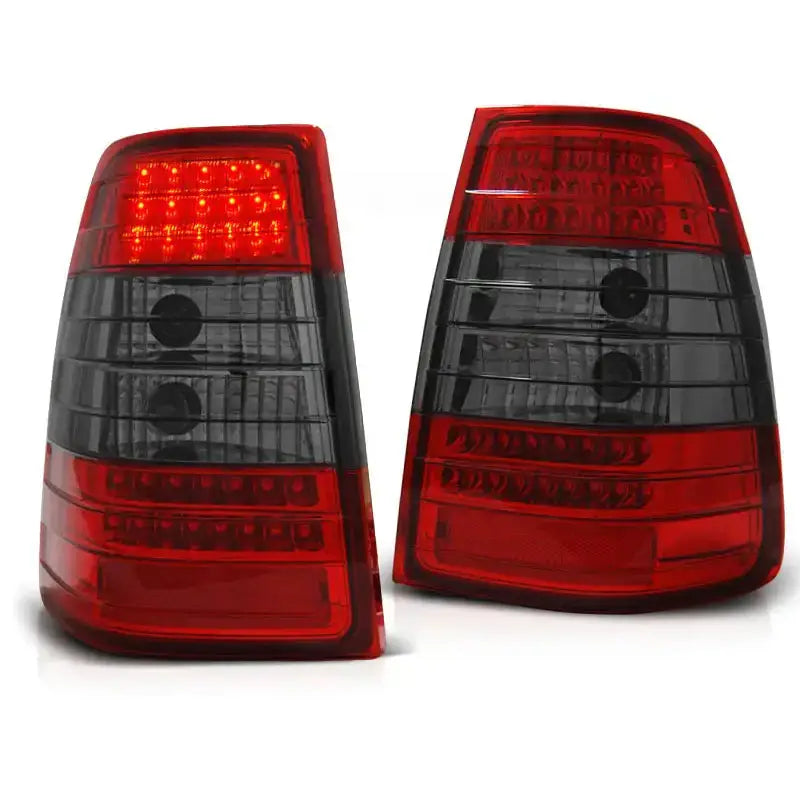 Baklykter Mercedes W124 E-klasse St.vogn 09.85-95 Red Smoke Led