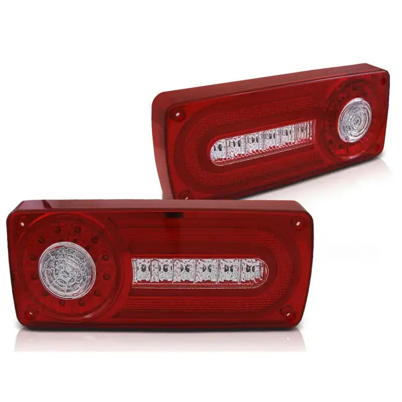 Baklykter Mercedes W463 G-klasse 90-12 Red White Led Bar