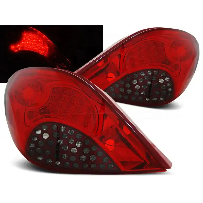 Baklykter Peugeot 207 3d/5d 05.06-06.09 Red Smoke Led