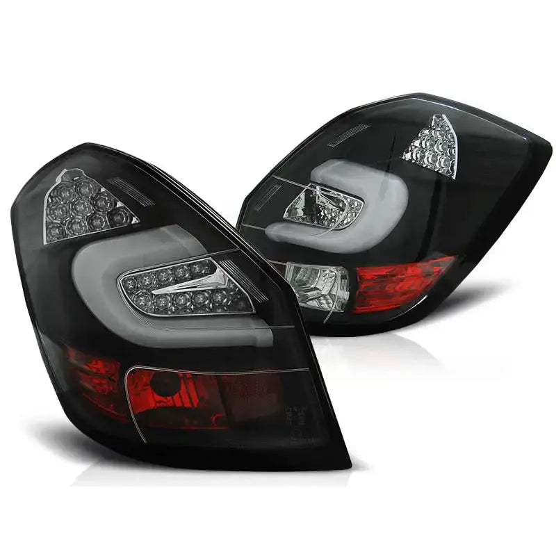 Baklykter Skoda Fabia Ii 07- 06.14 Black Led Bar